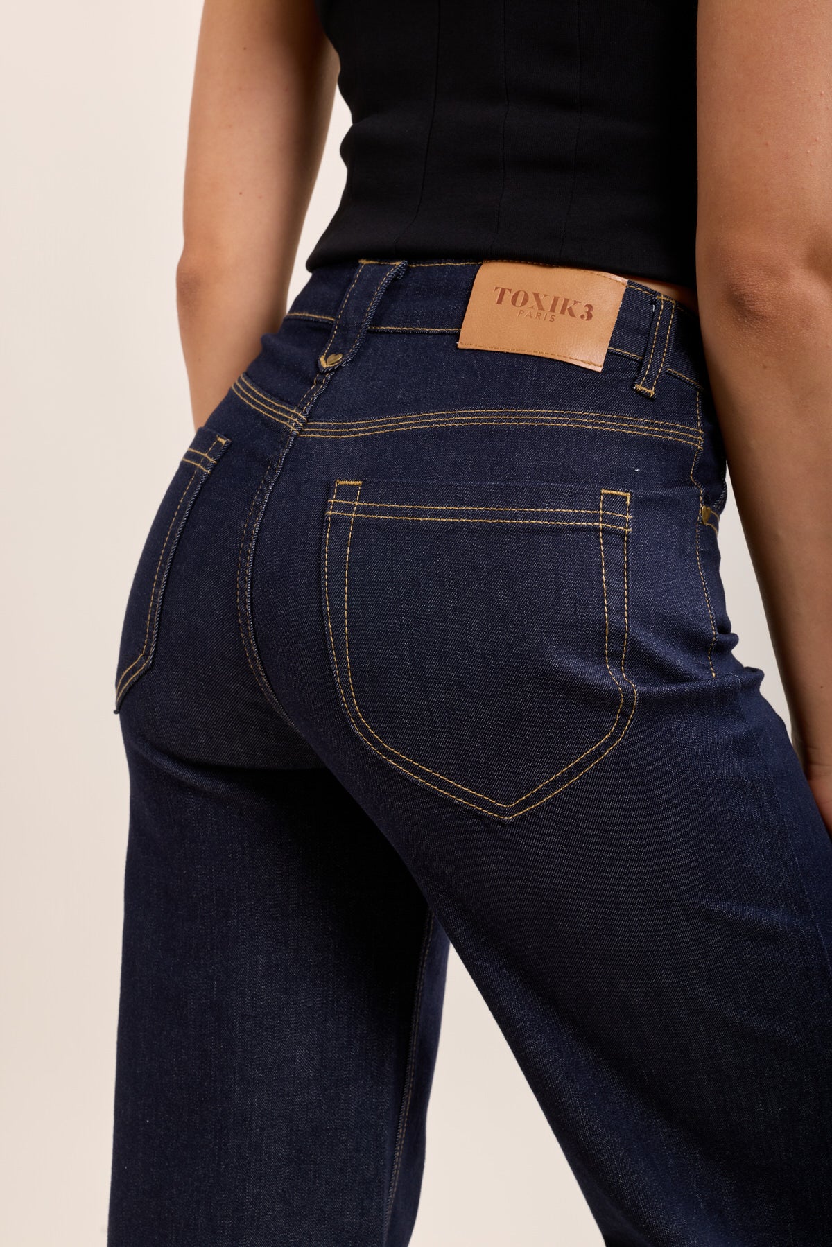 Toxik3 jean ancho estiramiento Tamaño azul crudo