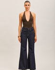 Toxik3 extra-wide stretch high-waisted jeans raw blue