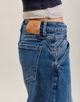 Toxik3 wide cut jeans with ribbed pleats