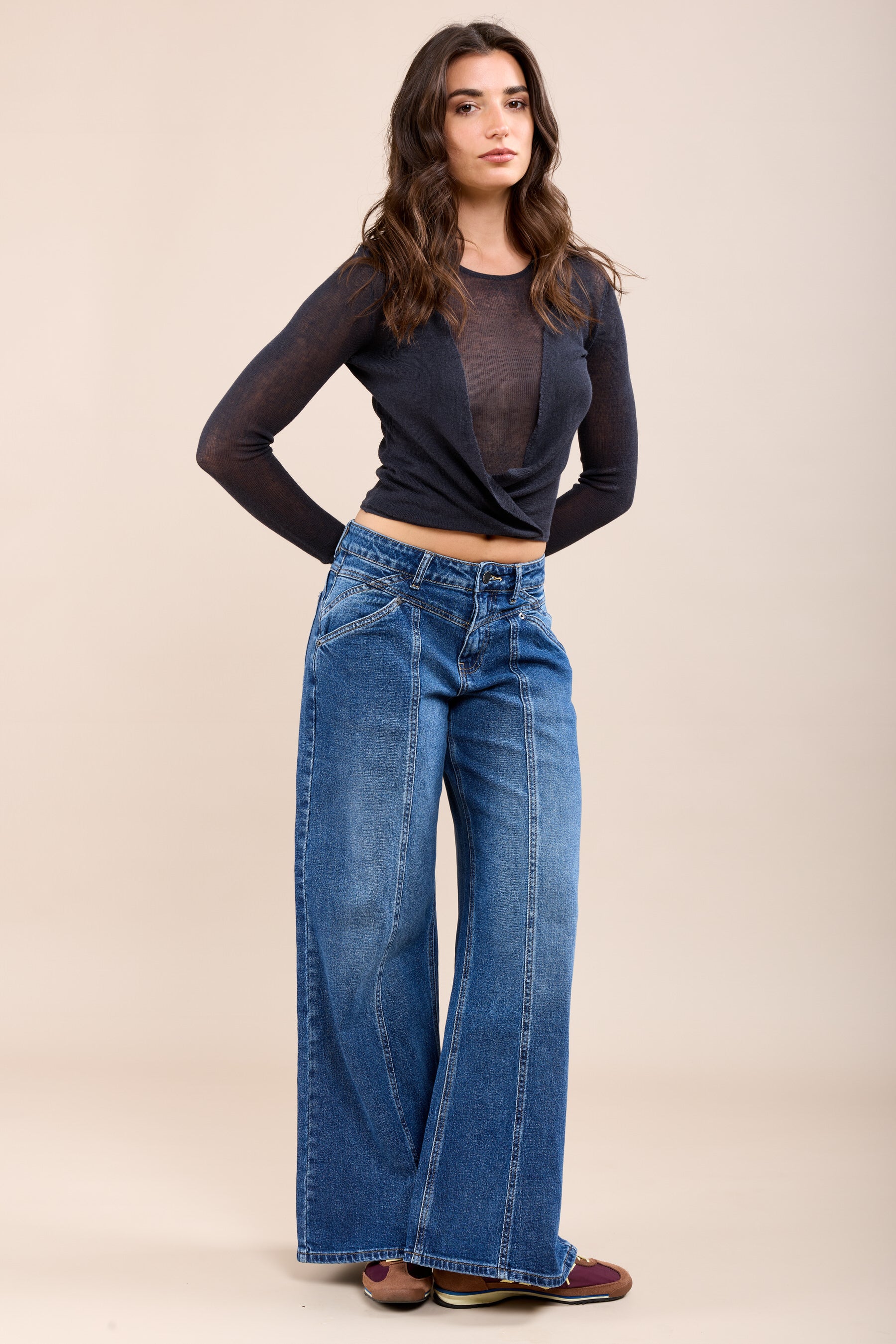 Toxik3 Jean breite Schnitte fliegen gerippt