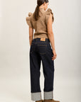 Toxik3 stretch jeans met brede maxi-manchetten