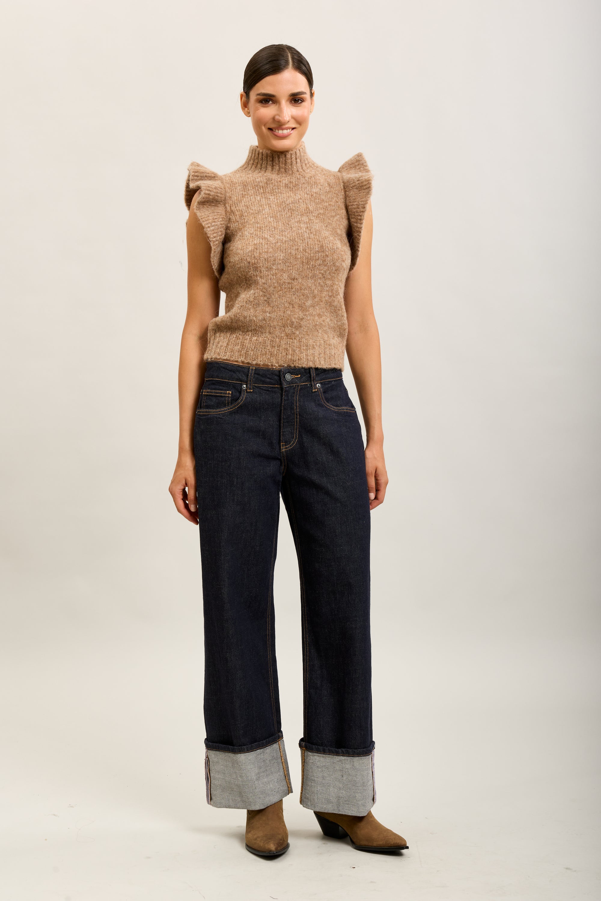 Toxik3 stretch jeans met brede maxi-manchetten
