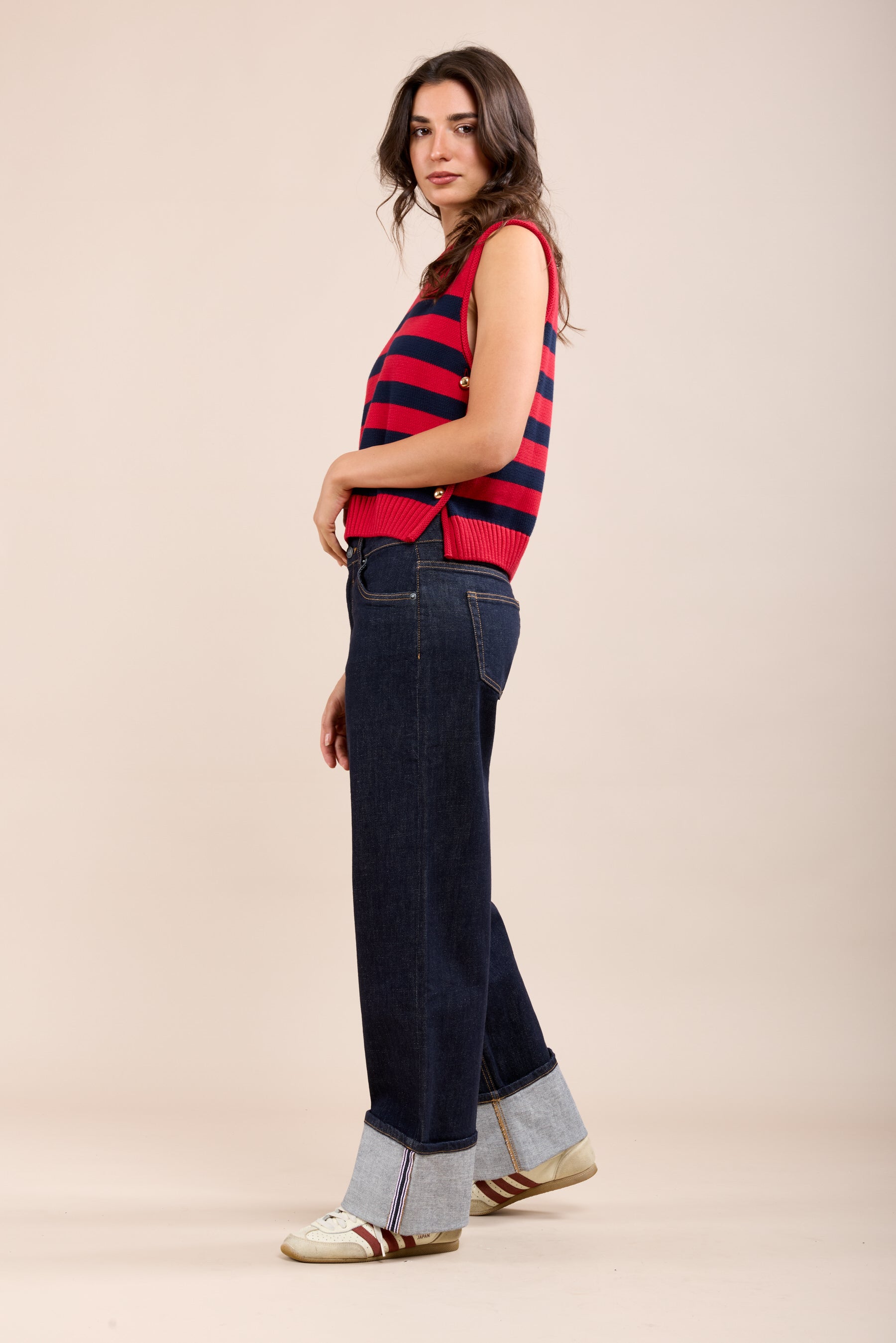 Toxik3 stretch jeans met brede maxi-manchetten