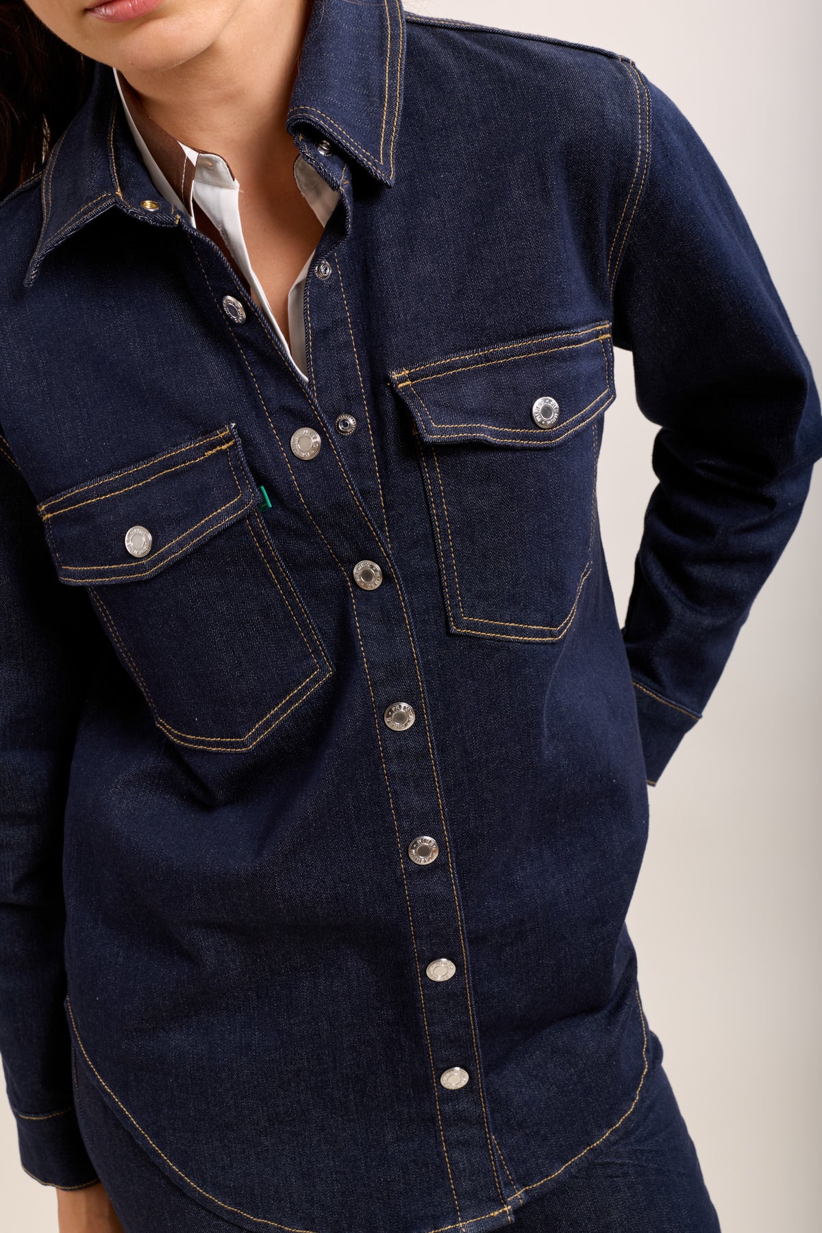 Toxik3 surchemise en jean droit bleu brut