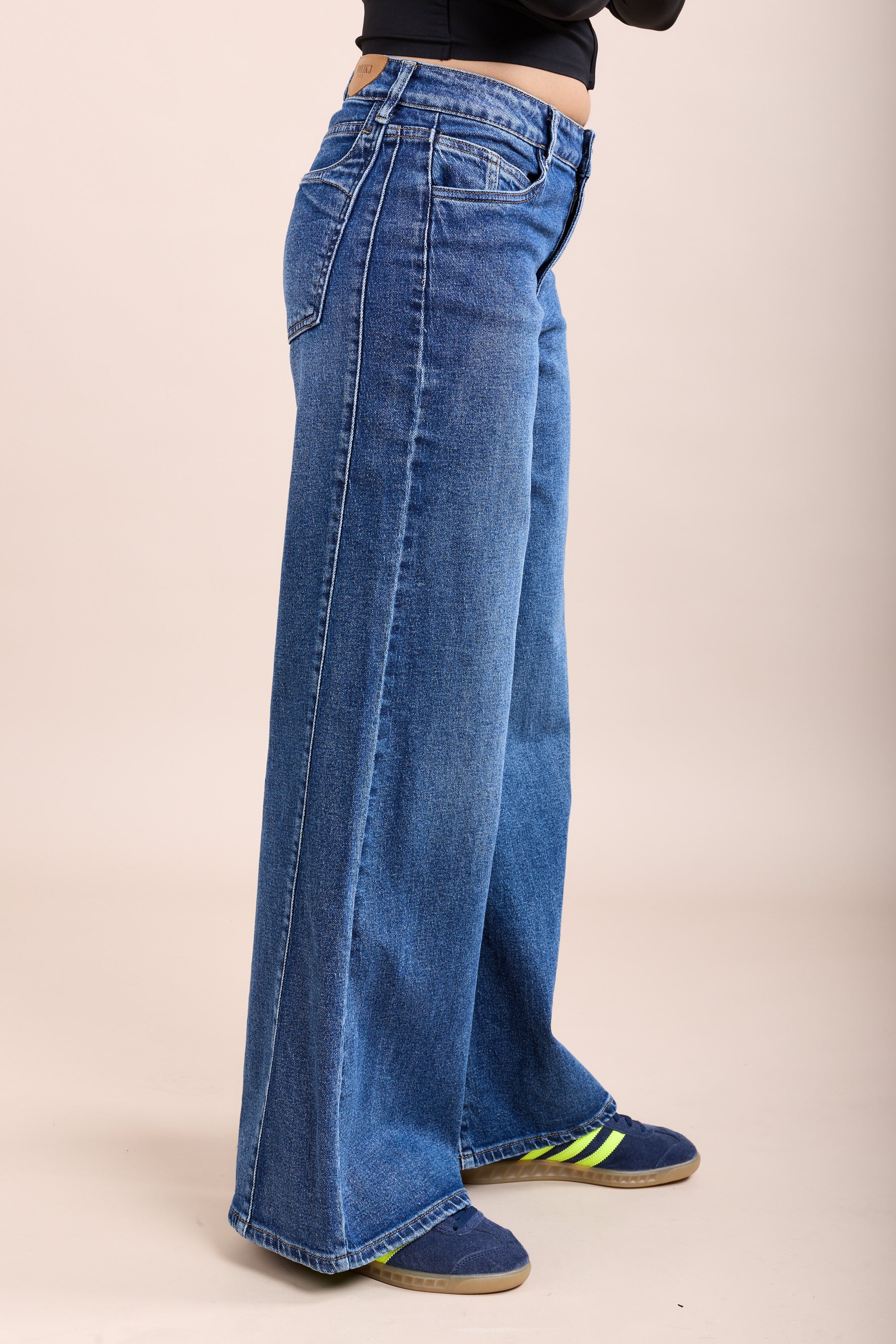 Toxik3 pantalon jean stretch extra wide découpes poches