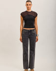 Toxik3 straight stretch jean pants with stud details