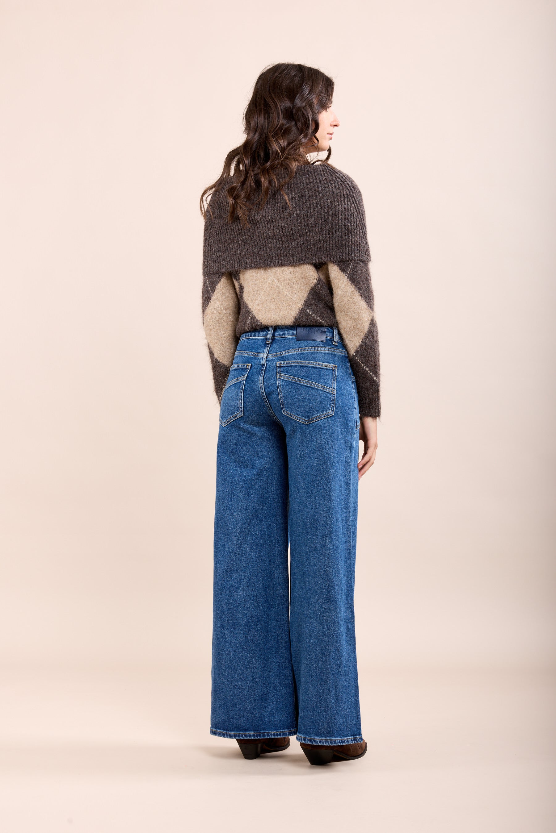 Toxik3 pantalon jean stretch wide découpes poches