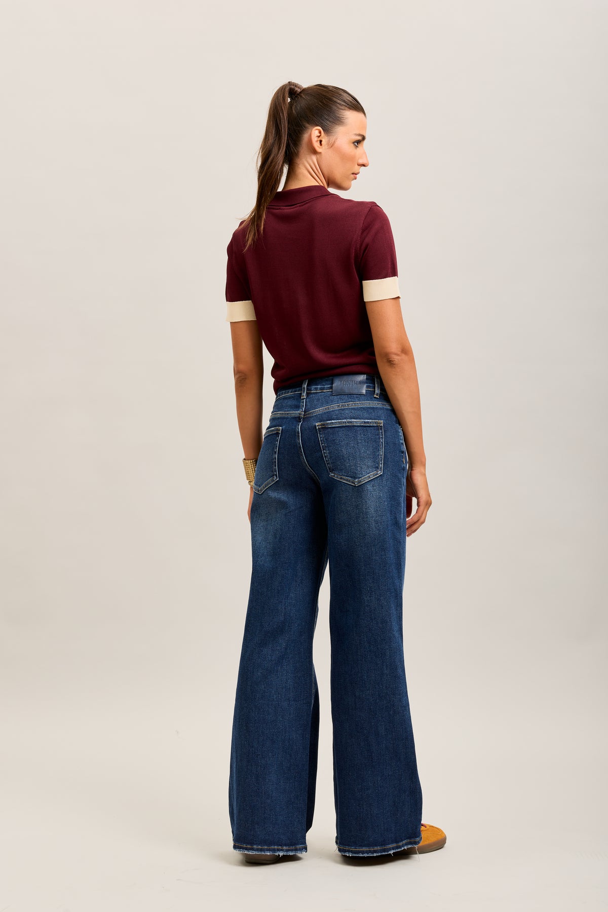 Toxik3 extra-wide frayed stretch denim jean pants