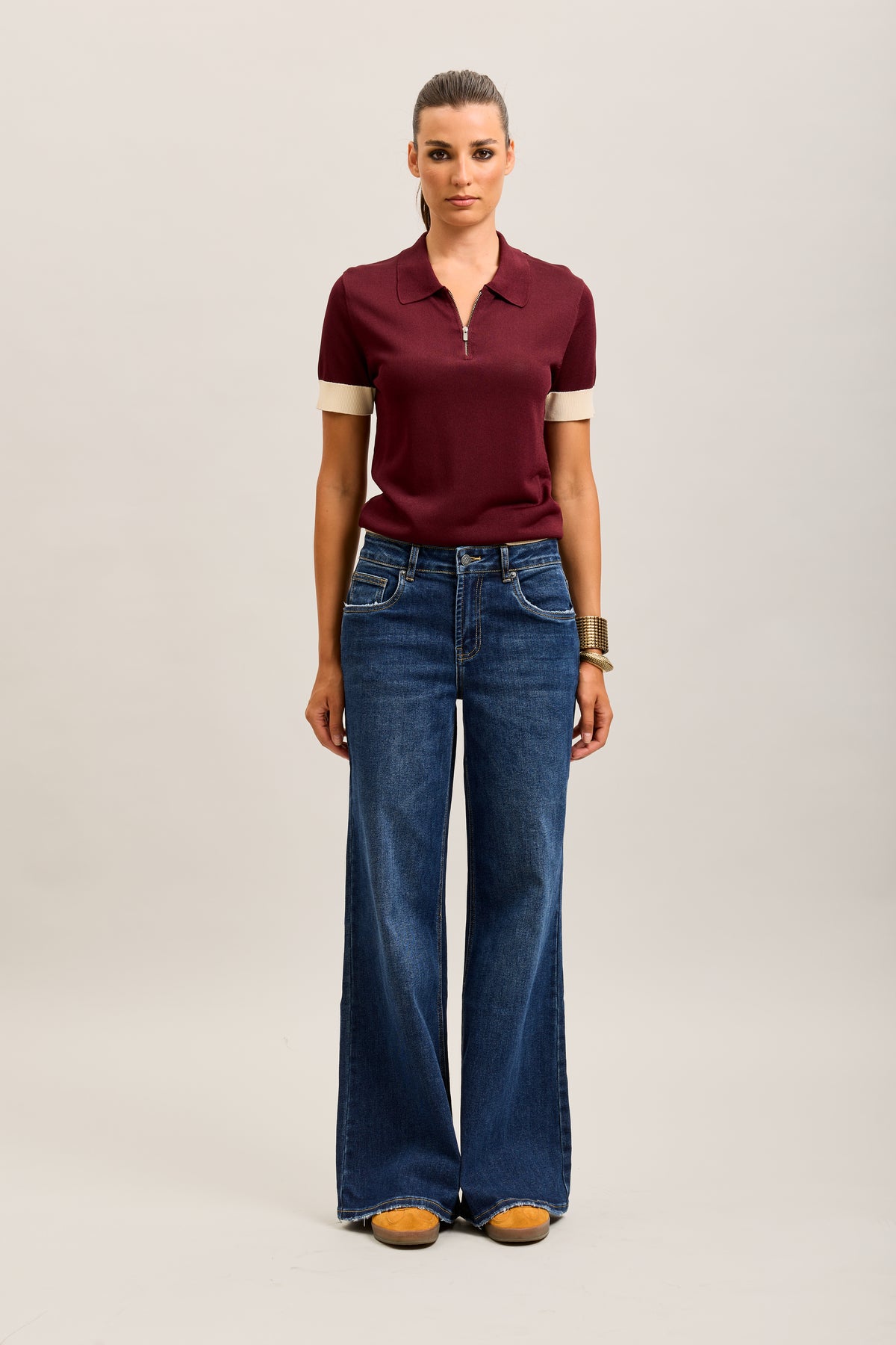 Toxik3 extra-wide frayed stretch denim jean pants