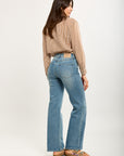 Toxik3 straight stretch jean pants with jacron cutout