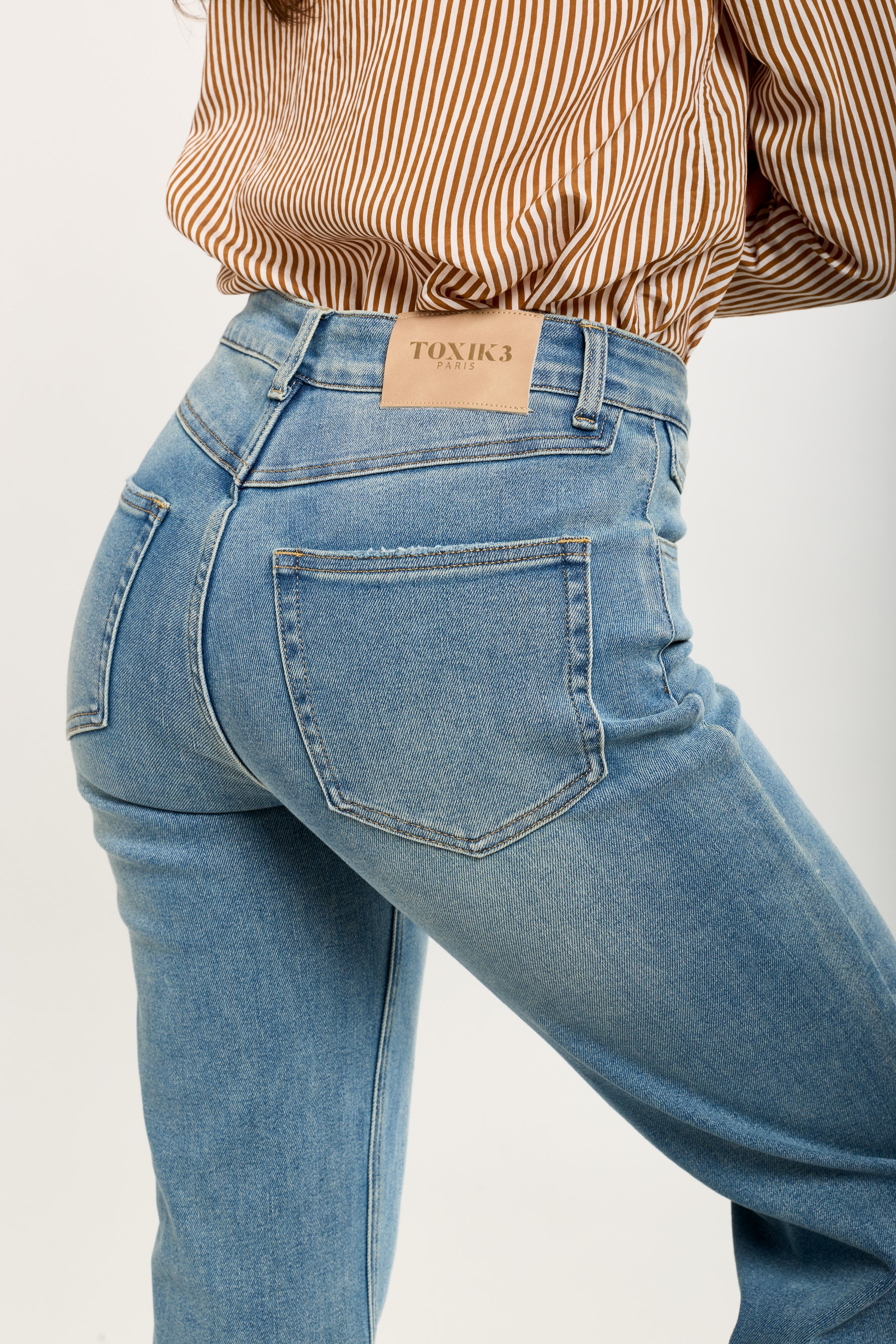 Toxik3 straight stretch jean pants with jacron cutout