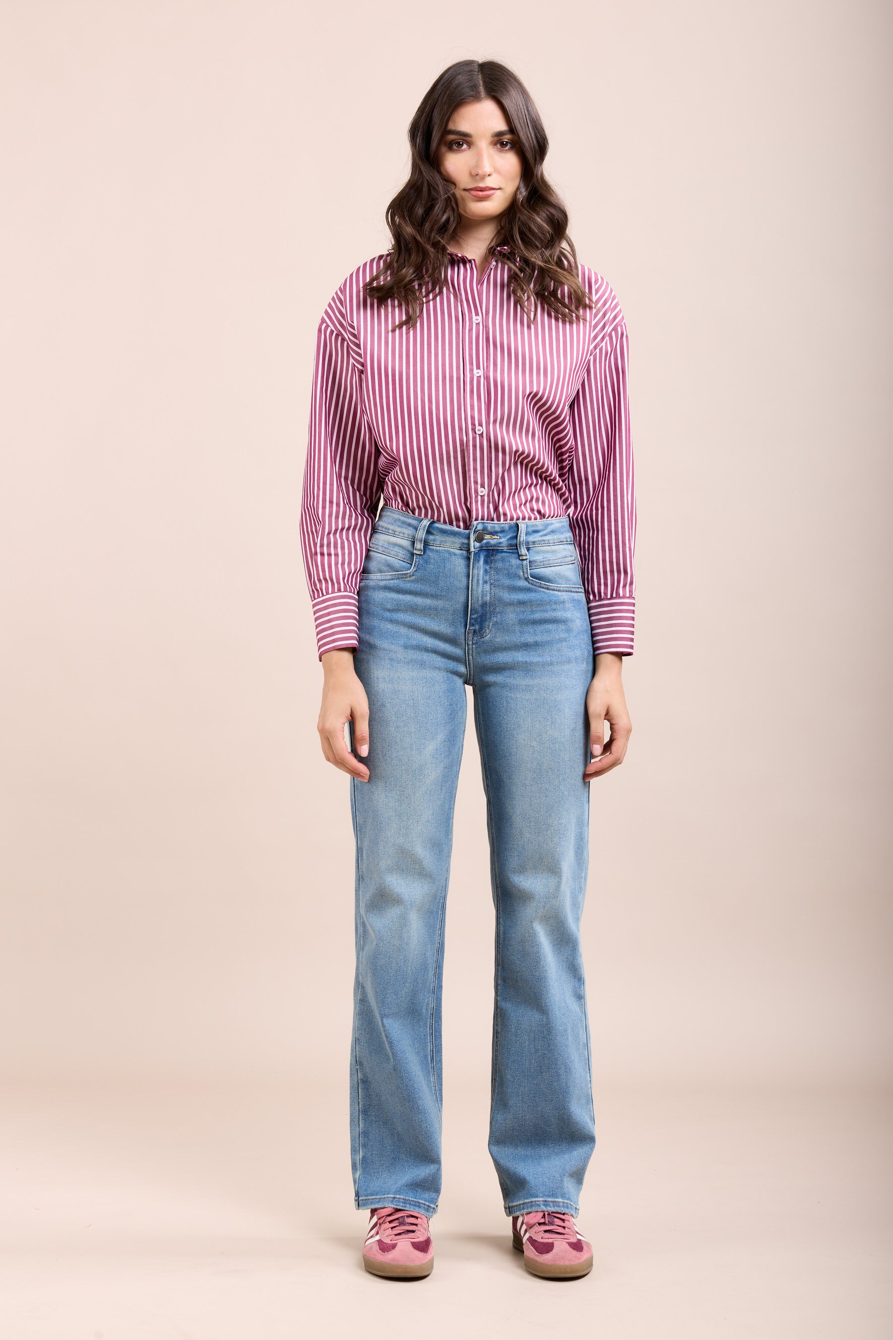 Pantalón vaquero recto elástico con abertura de jacrón Toxik3