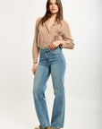 Toxik3 straight stretch jean pants with jacron cutout