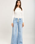 Toxik3 pantalon jean stretch wide lacet