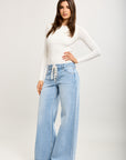 Toxik3 pantalon jean stretch wide lacet