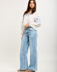 Toxik3 straight stretch denim pants with rhinestone stitching