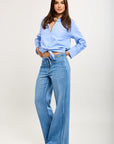 Toxik3 wide stretch pants with drawstring waist