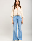 Toxik3 wide stretch jean pants with triangular cutouts