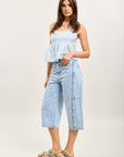 Toxik3 bermuda balloon denim stretch déco clous