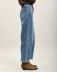 Kurz geschnittene Ballon-Jeanshose aus Stretch-Denim von Toxik3