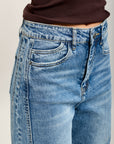 Kurz geschnittene Ballon-Jeanshose aus Stretch-Denim von Toxik3