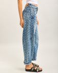 Toxik3 pantalon jean balloon denim imprimé