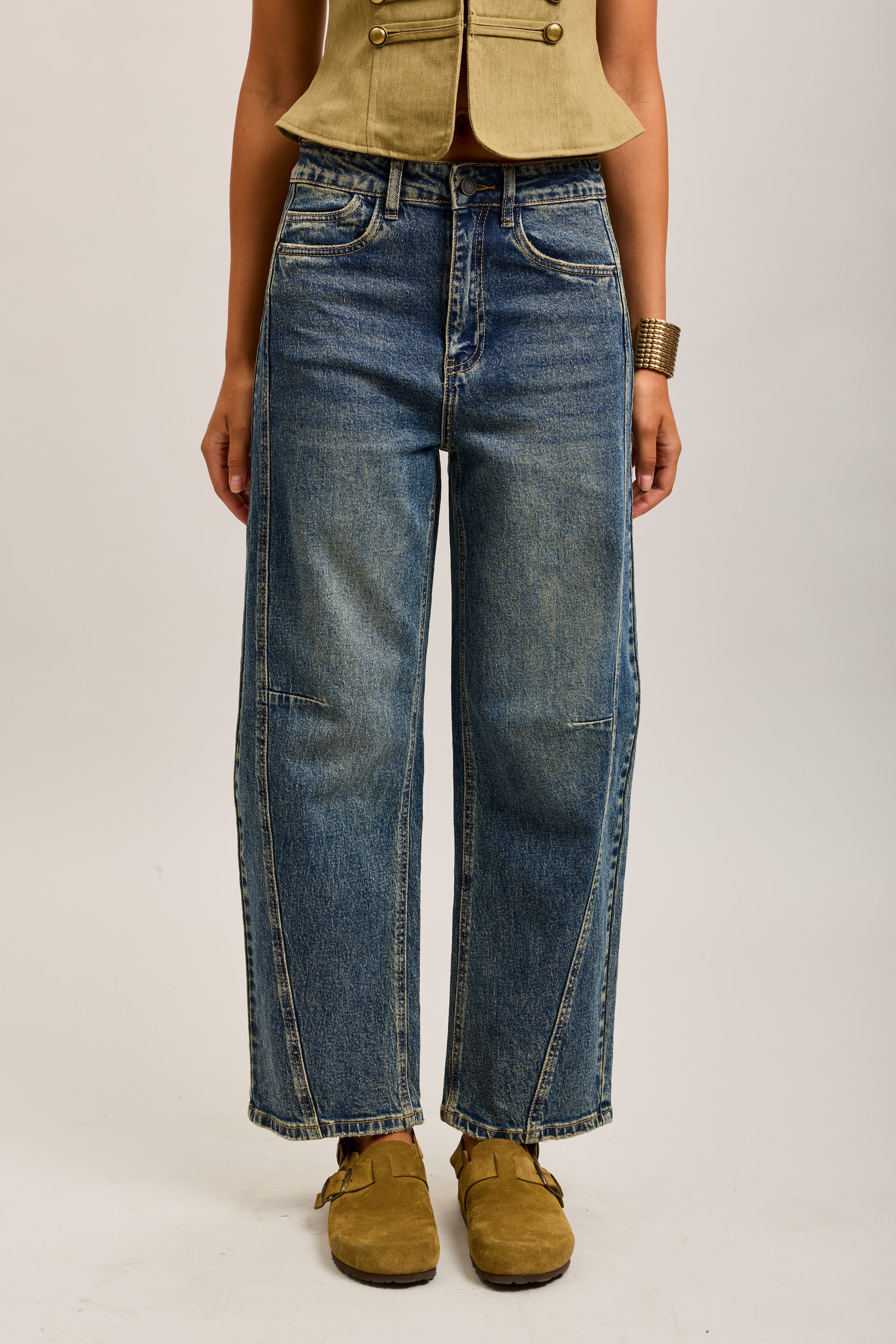 Toxik3 balloon cropped stretch denim jean pants