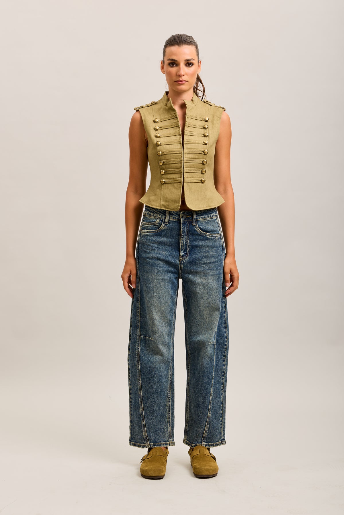 Toxik3 balloon cropped stretch denim jean pants