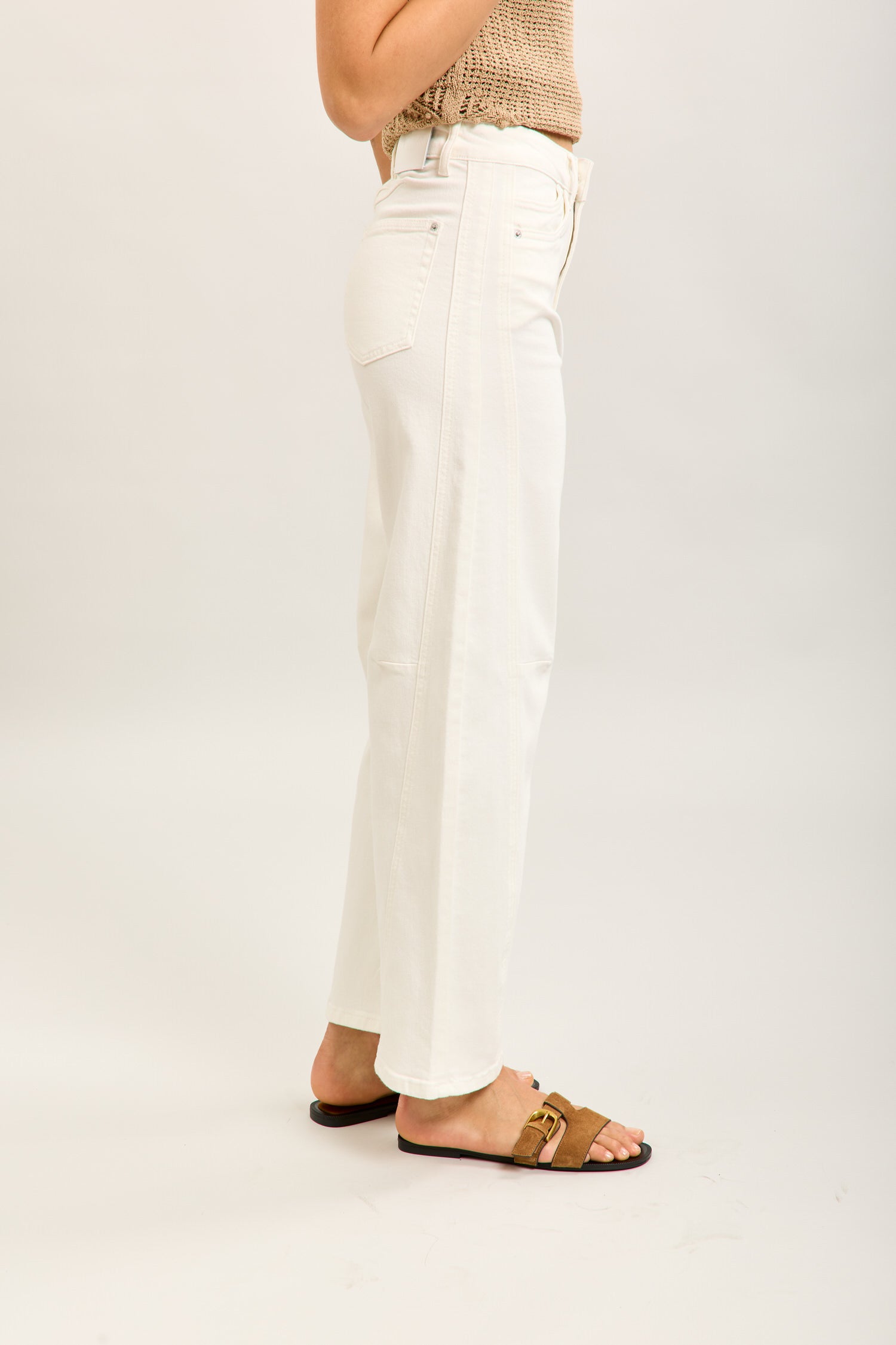 Toxik3 ballon cropped jeansbroek van stretchdenim