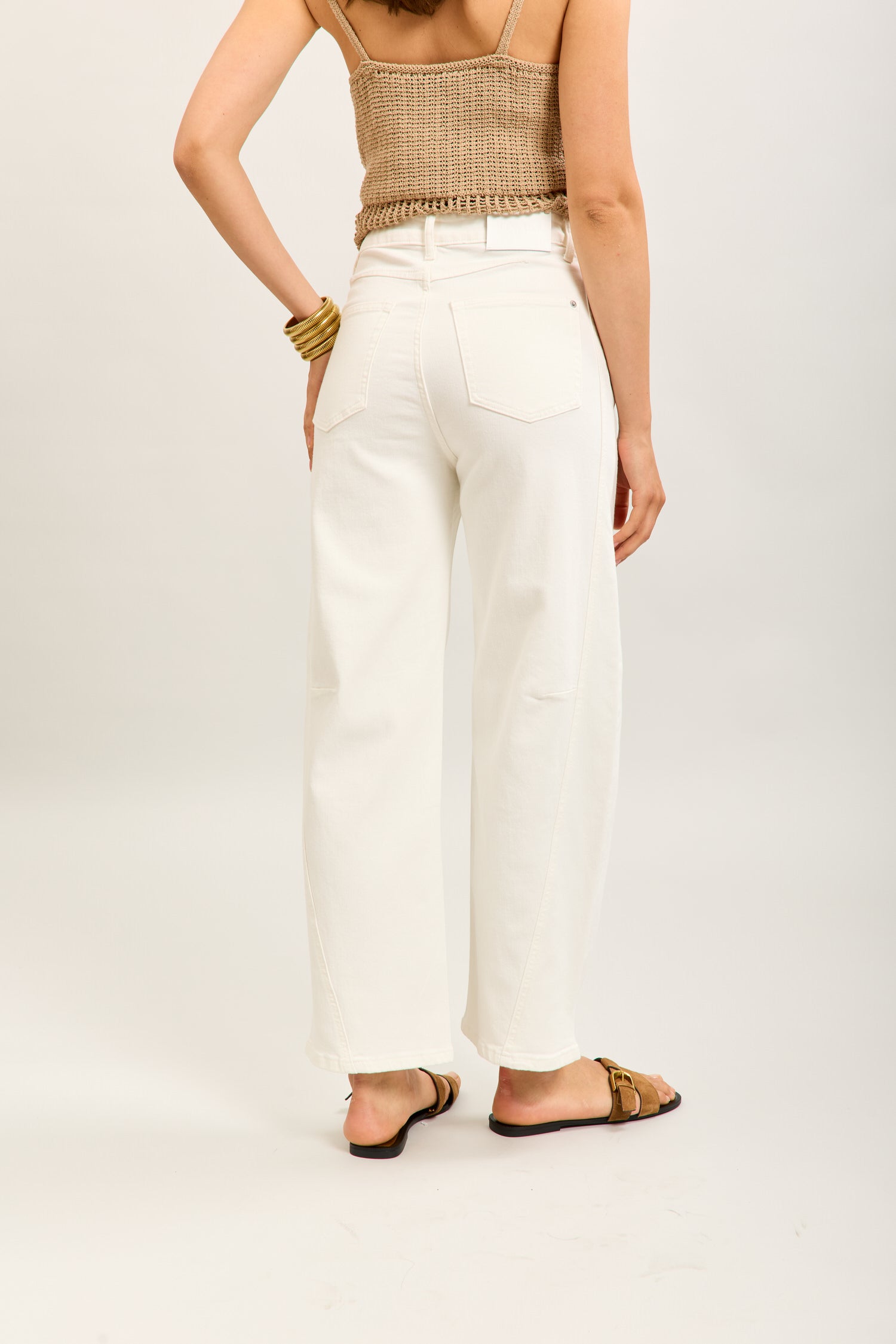 Toxik3 ballon cropped jeansbroek van stretchdenim