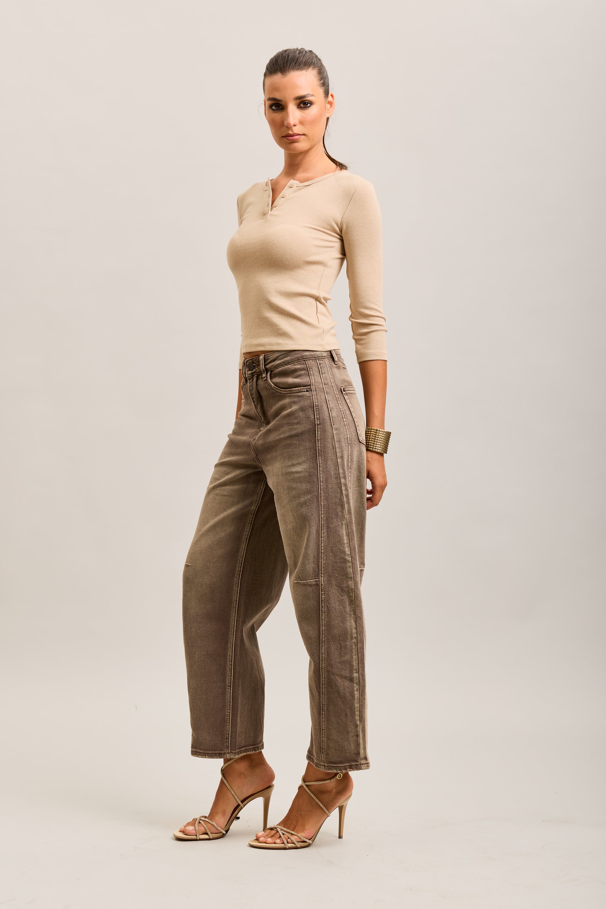 Toxik3 balloon cropped stretch denim jean pants