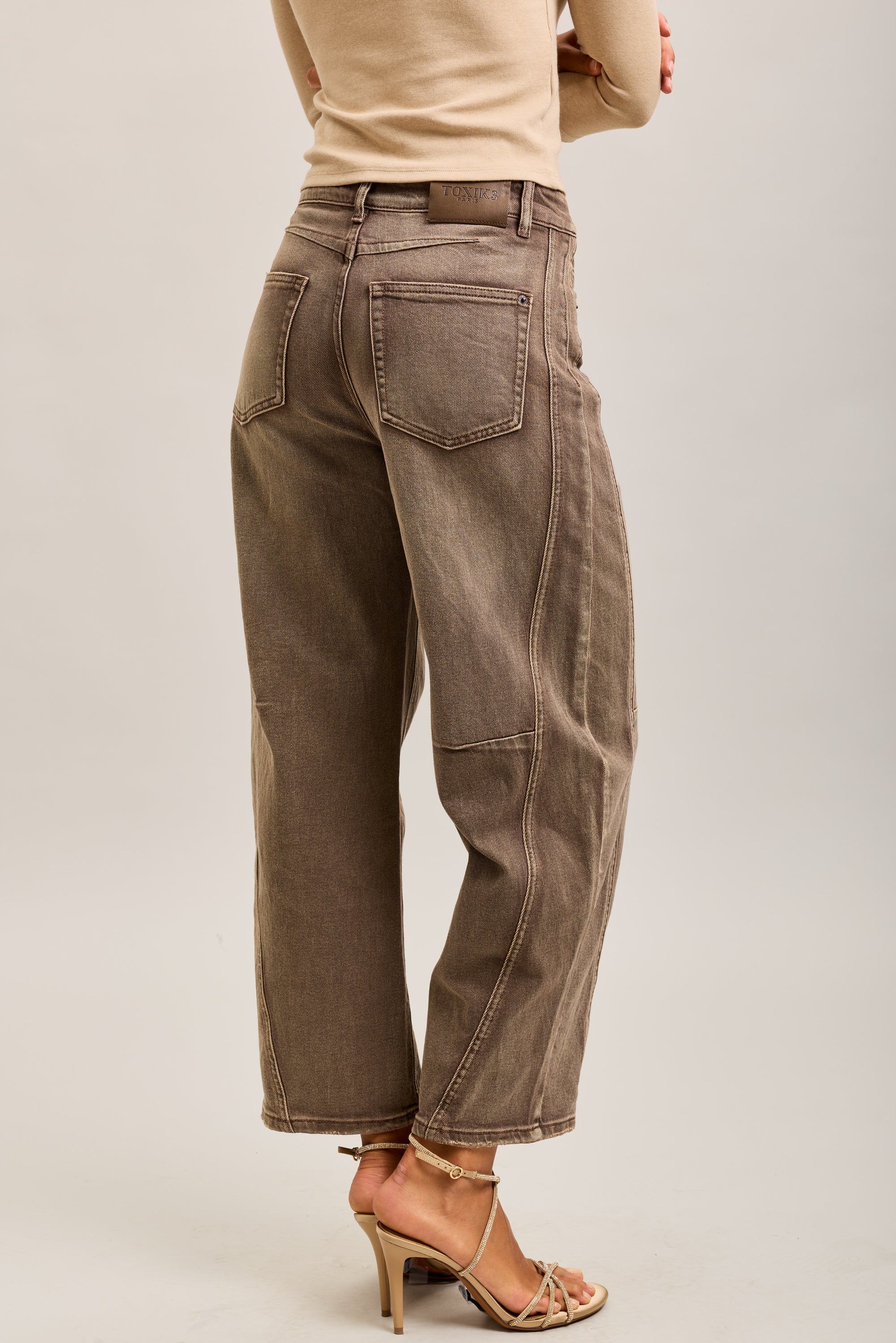 Toxik3 balloon cropped stretch denim jean pants