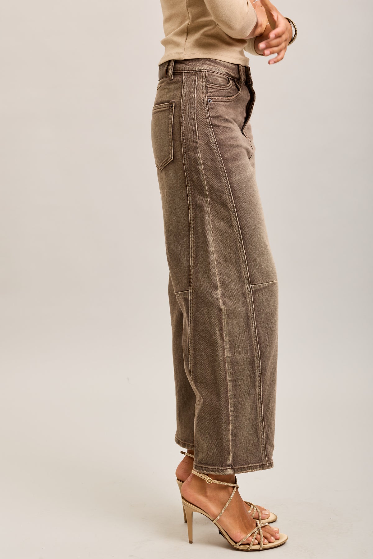 Toxik3 balloon cropped stretch denim jean pants