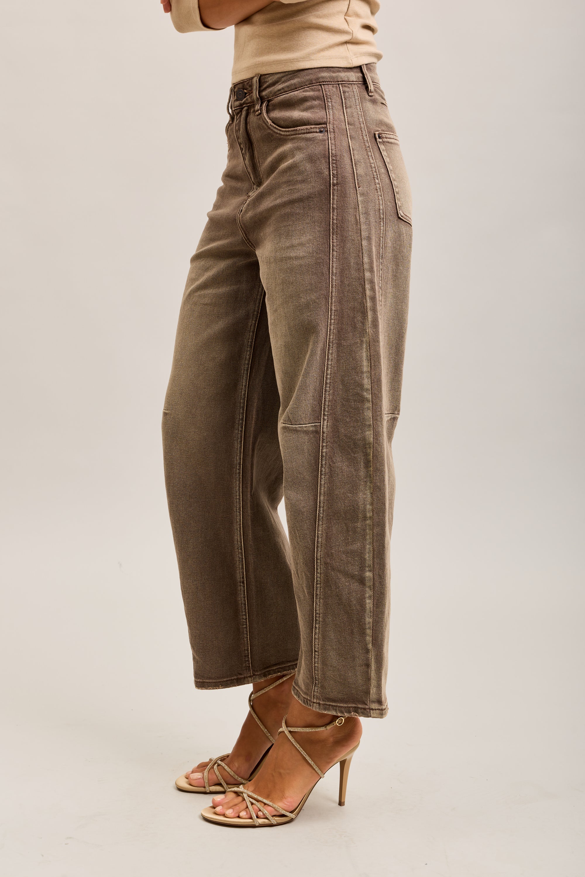 Toxik3 balloon cropped stretch denim jean pants