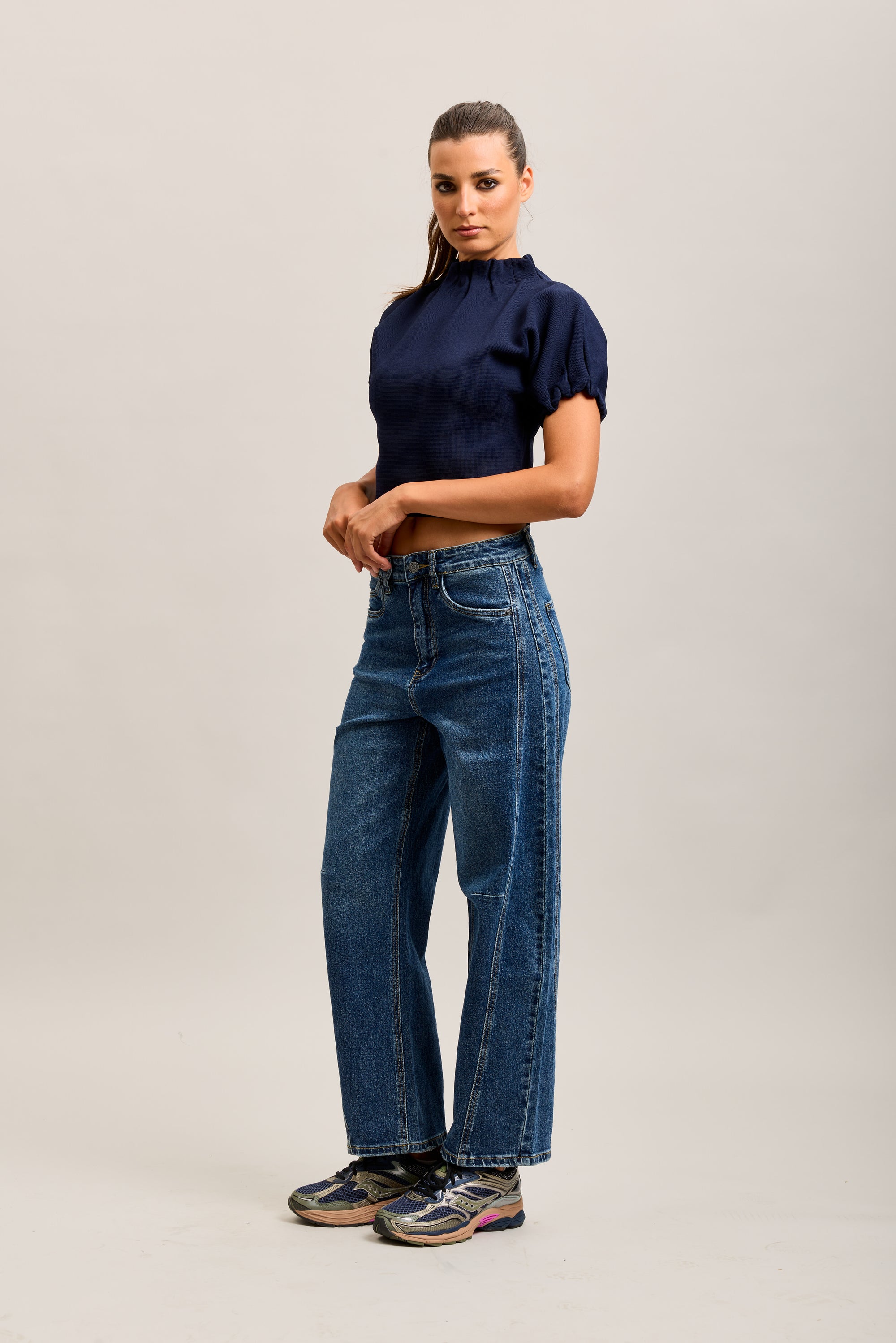 Toxik3 balloon cropped stretch denim jean pants