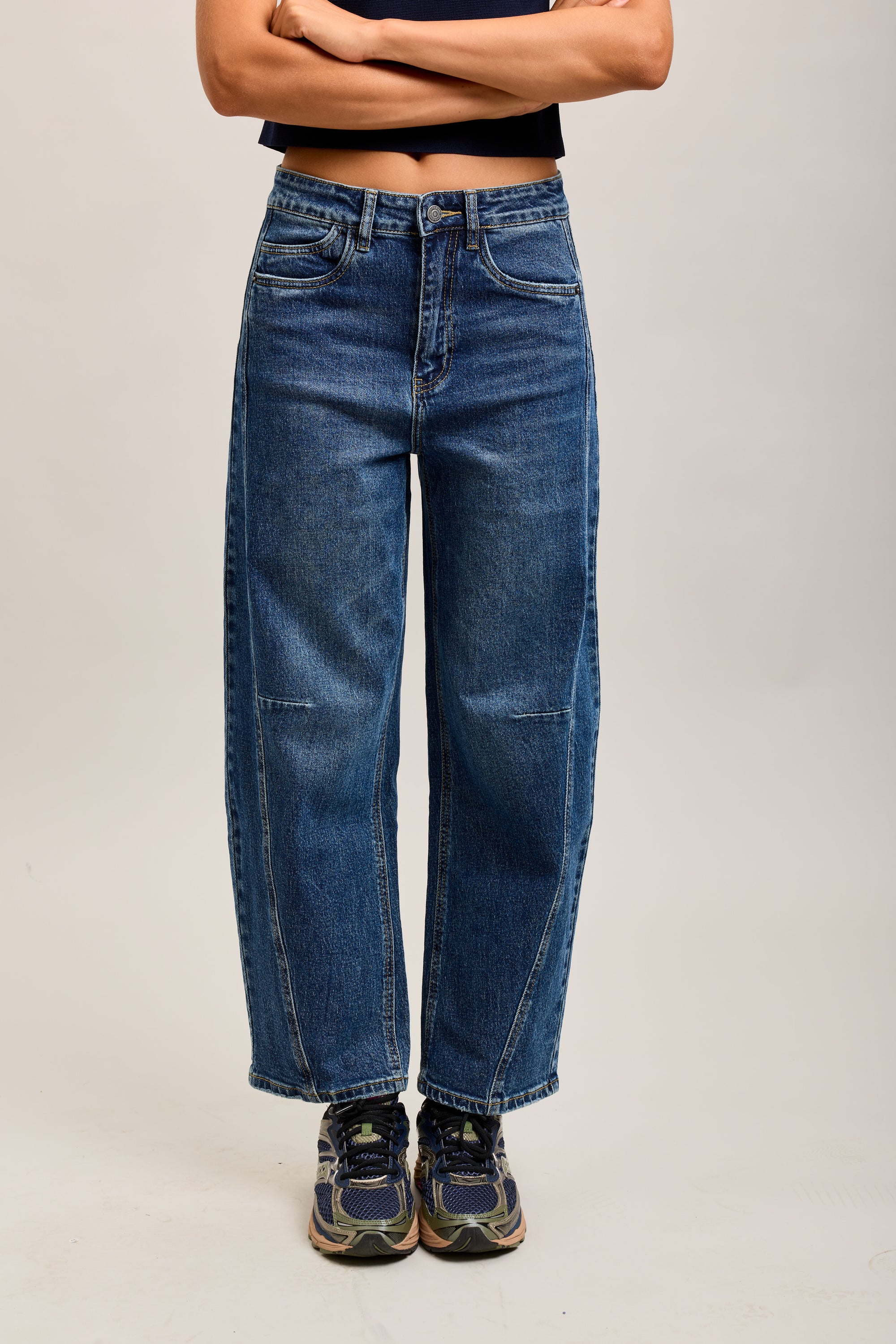 Toxik3 balloon cropped stretch denim jean pants