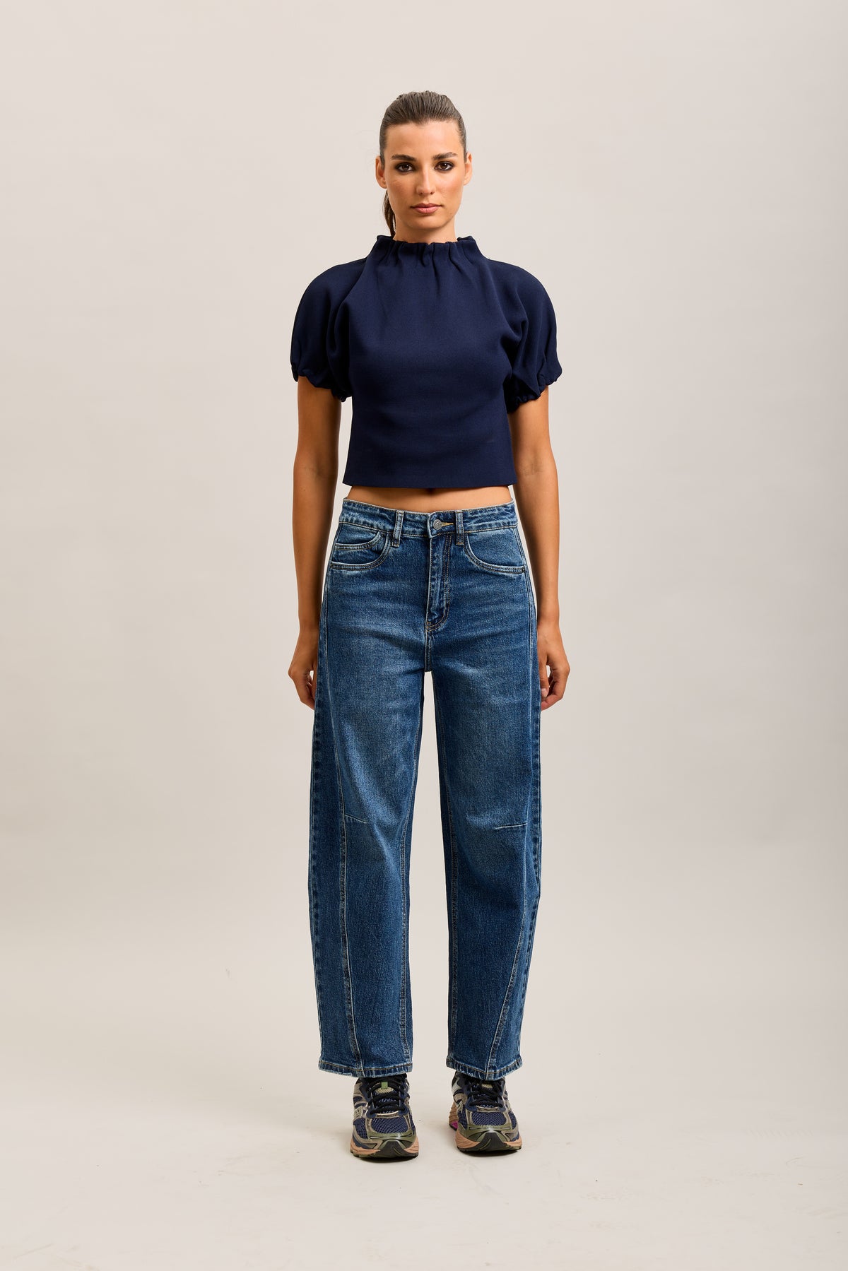 Toxik3 balloon cropped stretch denim jean pants