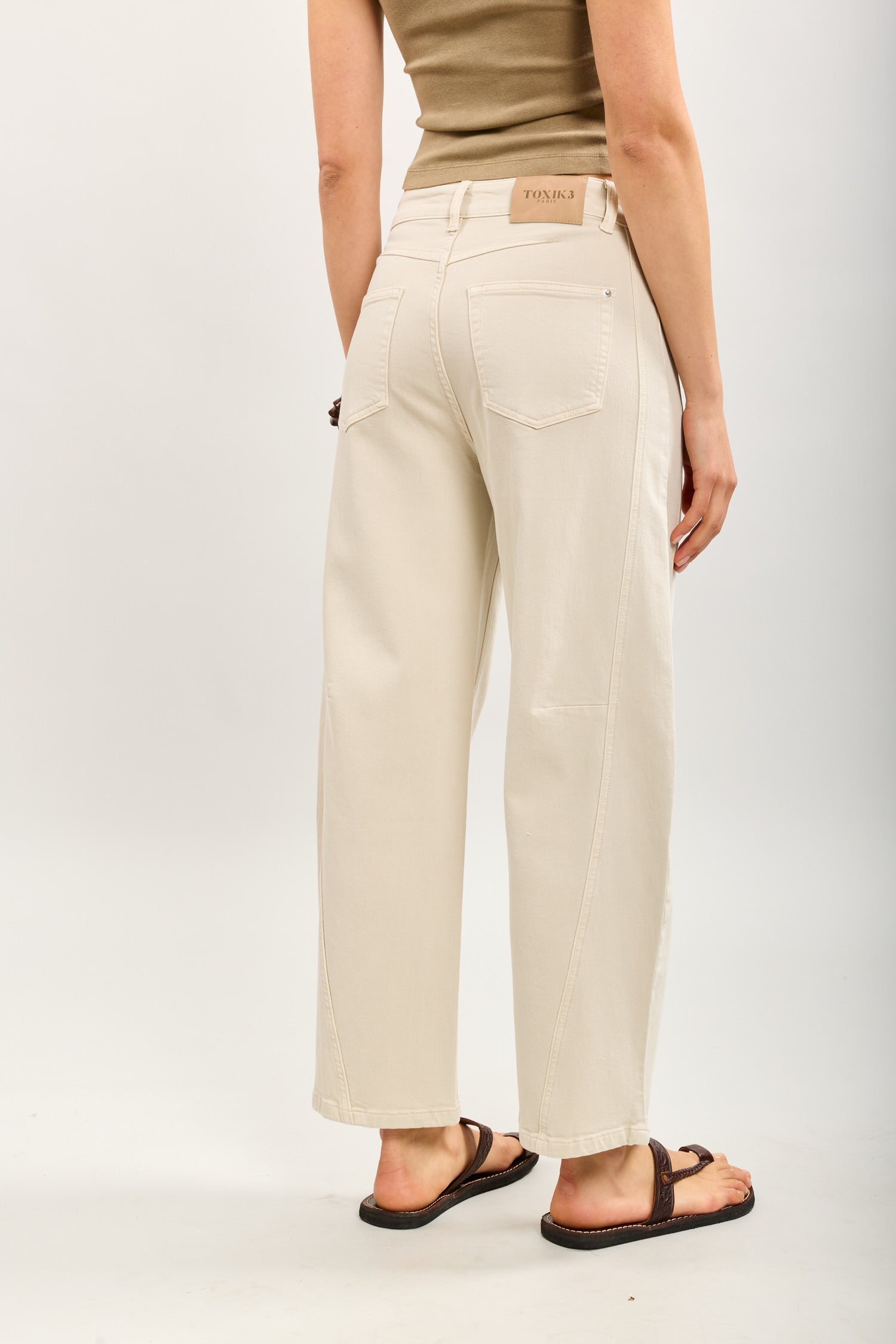 Toxik3 pantalon jean balloon cropped denim stretch