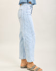 Toxik3 ballon cropped jeansbroek van stretchdenim