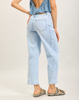Toxik3 ballon cropped jeansbroek van stretchdenim