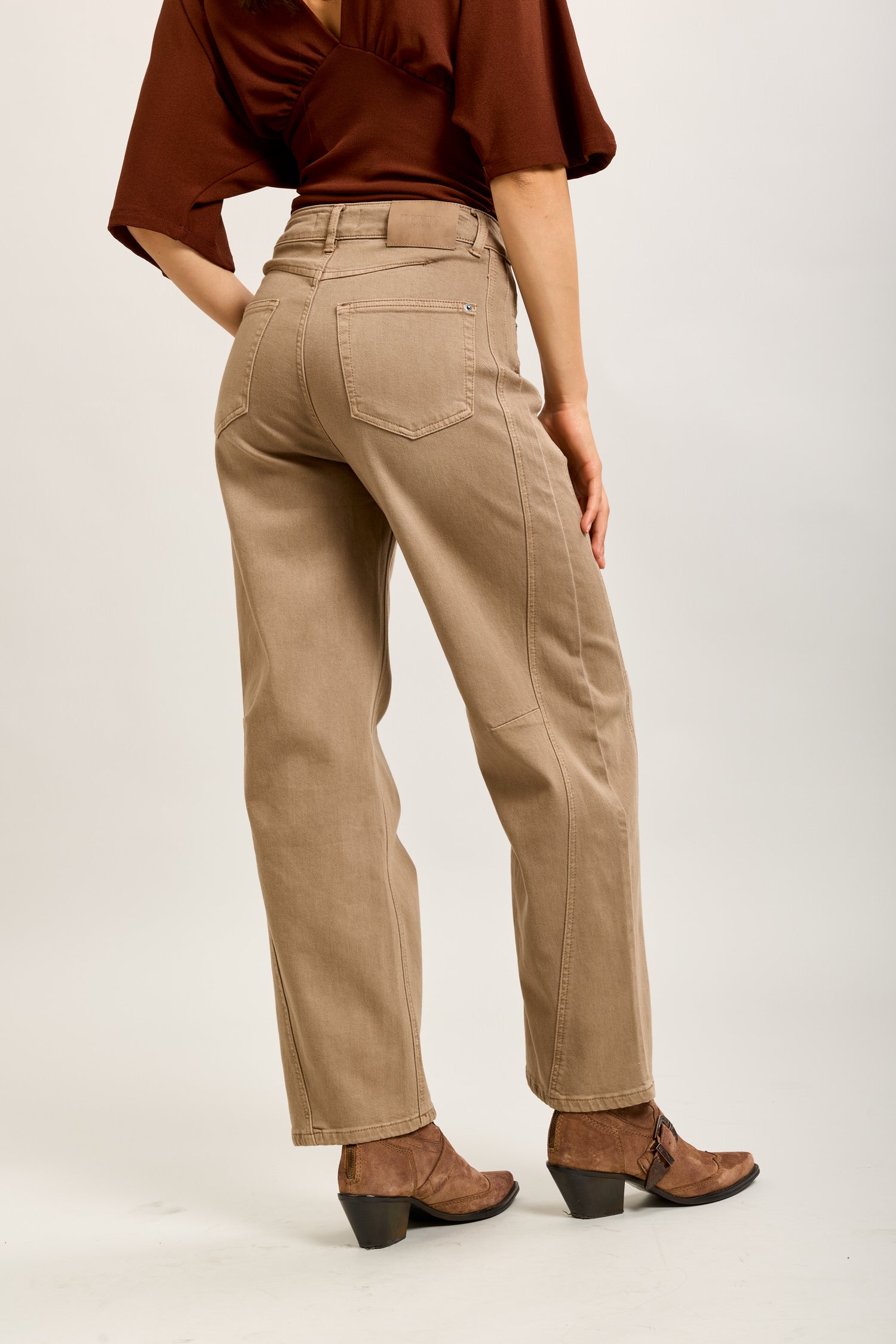 Toxik3 ballon cropped jeansbroek van stretchdenim