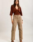 Toxik3 ballon cropped jeansbroek van stretchdenim