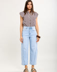 Toxik3 pantalon jean balloon cropped denim stretch