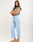 Toxik3 pantalon jean balloon cropped denim stretch