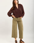 Toxik3 wide cropped stretch denim pants