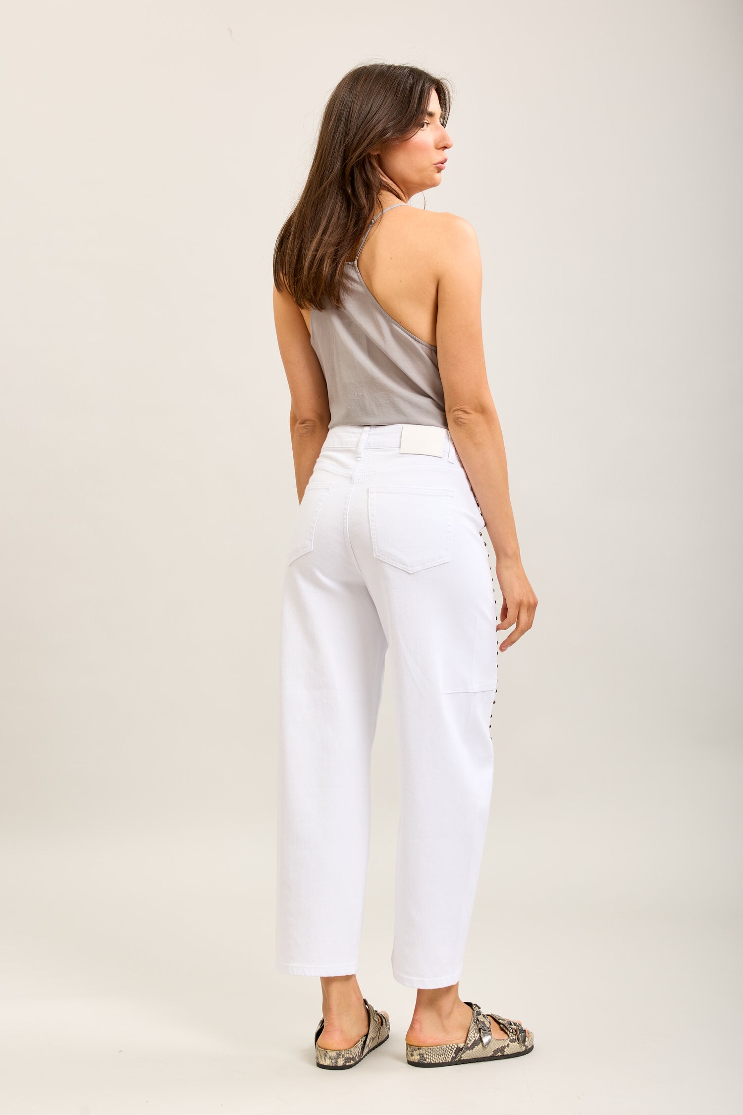 Toxik3 balloon stretch jean pants with stud details