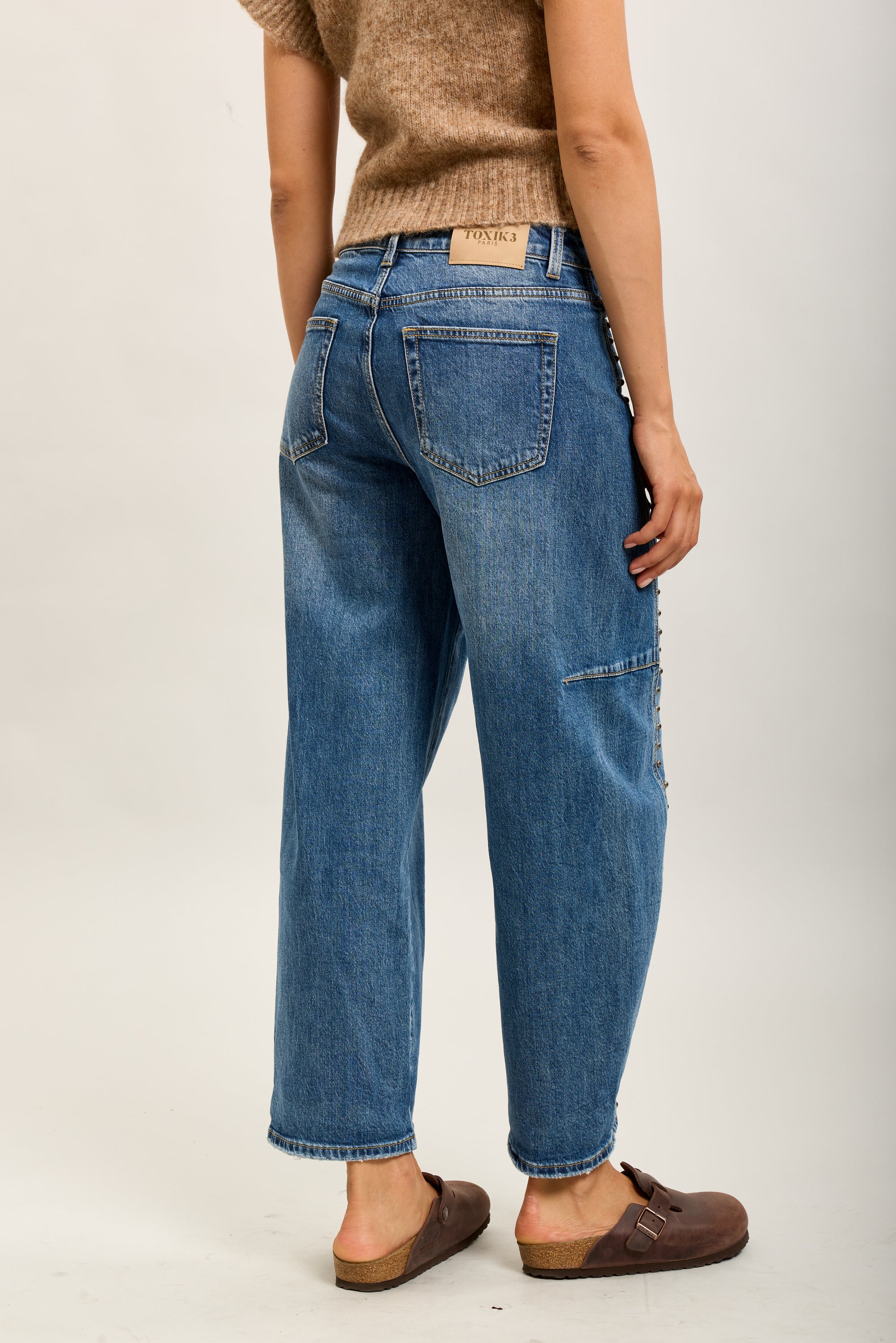 Toxik3 ballonjeansbroek Lyocell studdetails