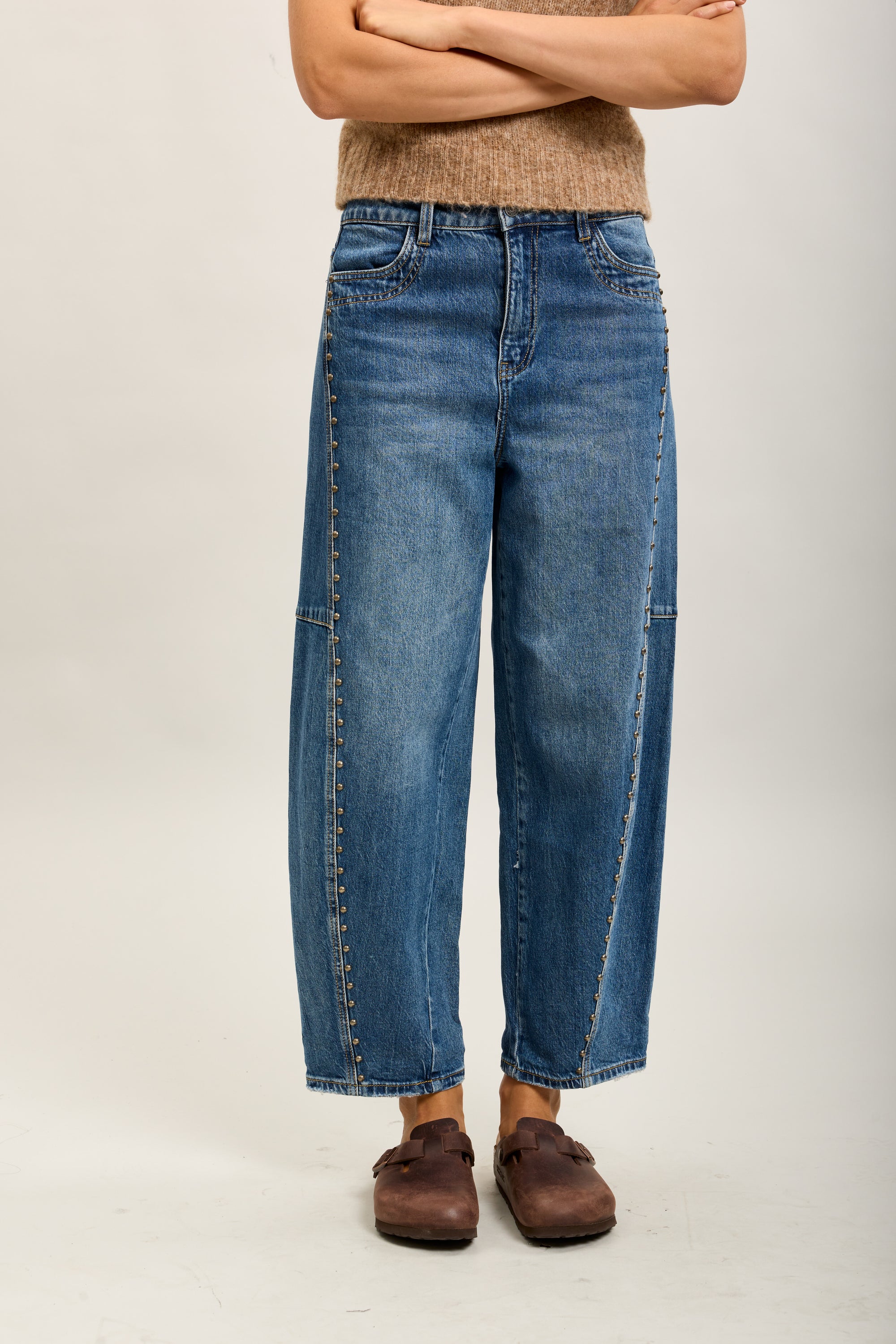 Toxik3 ballonjeansbroek Lyocell studdetails
