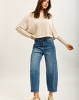 Toxik3 balloon stretch jean pants with stud details
