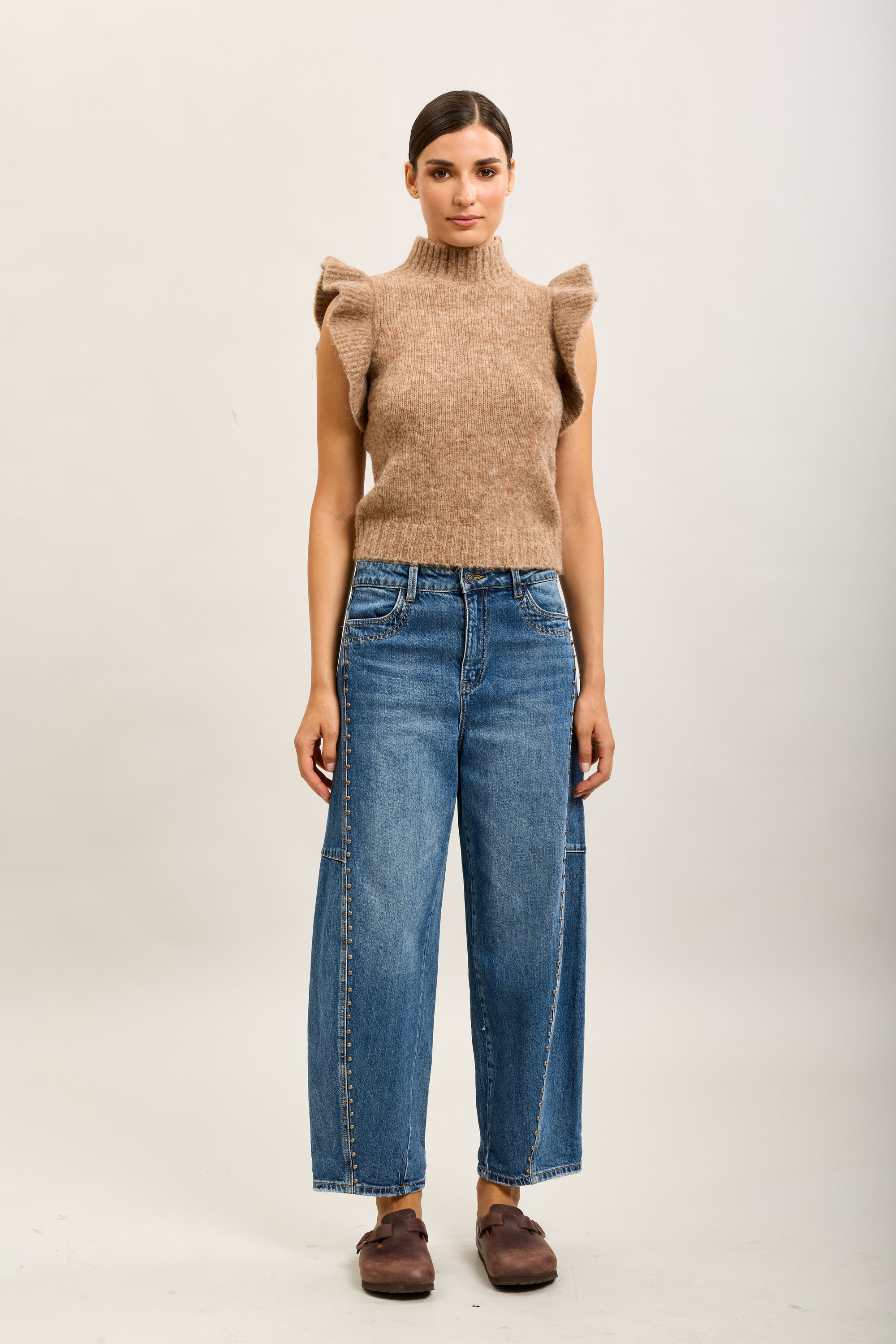 Toxik3 ballonjeansbroek Lyocell studdetails
